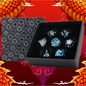 LPG Metal Dice RPG Set Inscripted Dragon